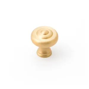 Decade 32mm Fluted Knob, Satin Brass by Castella, a Cabinet Hardware for sale on Style Sourcebook