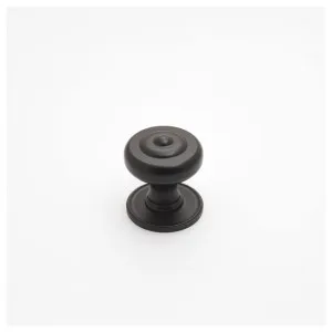 Decade 38mm Fluted Knob & Backplate, Matt Black by Castella, a Cabinet Hardware for sale on Style Sourcebook