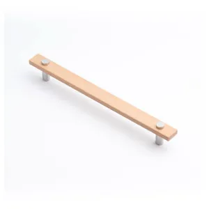 Lenah 224mm Cabinet Handle, European Beech & Polished Chrome Face Caps by Castella, a Cabinet Hardware for sale on Style Sourcebook