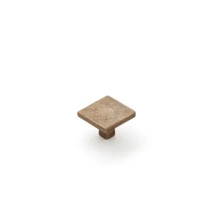 Cast 35mm Flat Square Knob, Light Bronze by Castella, a Cabinet Hardware for sale on Style Sourcebook