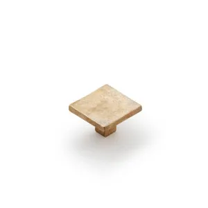 Cast 45mm Flat Square Knob, Light Bronze by Castella, a Cabinet Hardware for sale on Style Sourcebook