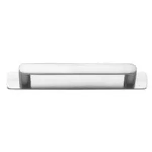 Osaka Cabinet Pull with Backplate CTC128mm Brushed Chrome by Iver, a Cabinet Hardware for sale on Style Sourcebook