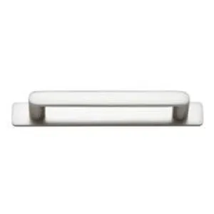 Osaka Cabinet Pull with Backplate CTC128mm Satin Nickel by Iver, a Cabinet Hardware for sale on Style Sourcebook