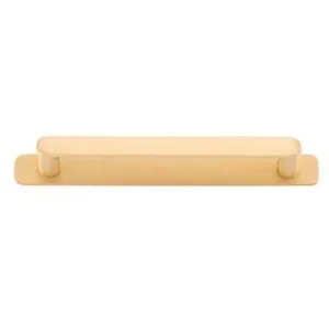 Osaka Cabinet Pull with Backplate CTC160mm Brushed Brass by Iver, a Cabinet Hardware for sale on Style Sourcebook