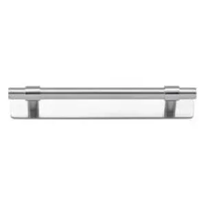 Helsinki Cabinet Pull with Backplate CTC128mm Brushed Chrome by Iver, a Cabinet Hardware for sale on Style Sourcebook