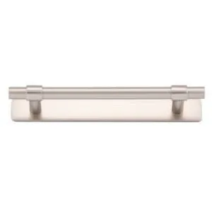 Helsinki Cabinet Pull with Backplate CTC128mm Satin Nickel by Iver, a Cabinet Hardware for sale on Style Sourcebook