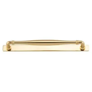 Sarlat Cabinet Pull With Backplate Polished Brass Ctc256Mm by Iver, a Cabinet Hardware for sale on Style Sourcebook