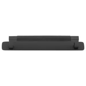Brunswick Cabinet Pull With Backplate  Matt Black Ctc160Mm by Iver, a Cabinet Hardware for sale on Style Sourcebook