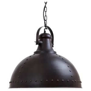 Templehof Iron Pendant Light, Dark Grey & White by Schots, a Fixed Lights for sale on Style Sourcebook
