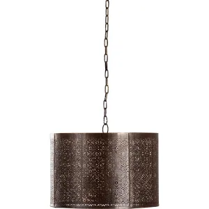 Meknes Iron Pendant 3 Light, Antique Gold by Schots, a Fixed Lights for sale on Style Sourcebook