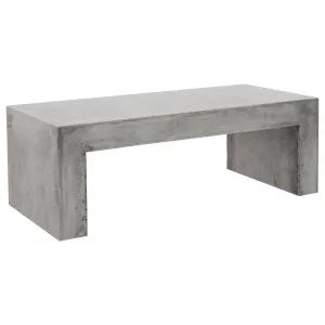 Abbas 120cm Polished Concrete Bench, Dark Grey by Schots, a Outdoor Benches for sale on Style Sourcebook