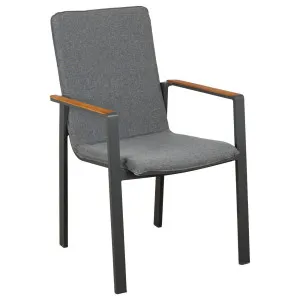 Darra Fabric Aluminium Chair, Dark Grey by Schots, a Dining Chairs for sale on Style Sourcebook
