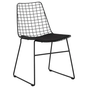 Miami Steel Black Dining Chair with Seat Pad by Schots, a Outdoor Chairs for sale on Style Sourcebook