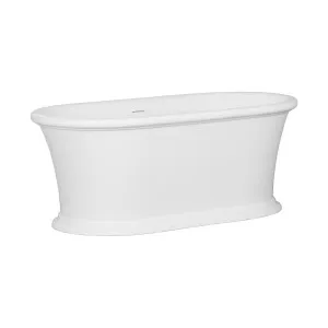 Anlon 1550mm Matte White Cast Stone Bath by Schots, a Bathtubs for sale on Style Sourcebook