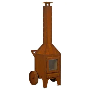 Rubic 49x68.6x200cm Corten Steel Wood Burner, Rusty by Schots, a Fireplaces & Accessories for sale on Style Sourcebook
