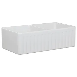 Wexford Premium 83.5x45.9x25.4cm Double Fireclay Sink, White by Schots, a Basins for sale on Style Sourcebook