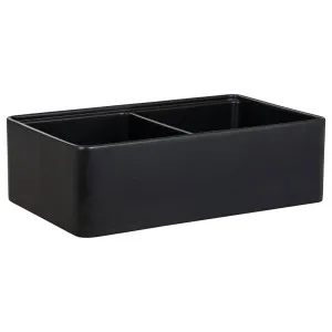 Cornwall Premium 83.5x50.8x25.4cm Double Fireclay Sink, Matte Black by Schots, a Basins for sale on Style Sourcebook