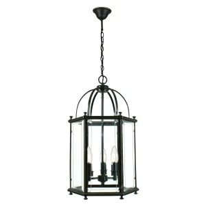 Country Medium 3 Light Lantern, Bronze by Lighting Inspirations, a Fixed Lights for sale on Style Sourcebook