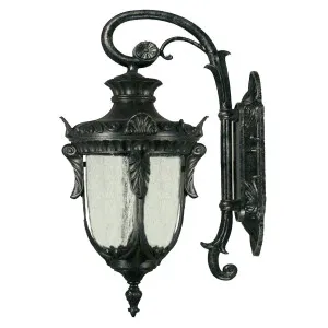Wellington Large Outdoor Wall Light, Antique Black by Lighting Inspirations, a Lamps for sale on Style Sourcebook