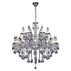 Zurich 18 Light Chandelier, Clear Chrome by Lighting Inspirations, a Chandeliers for sale on Style Sourcebook
