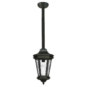 Tilburn Large Outdoor Rod Pendant, Antique Bronze by Lighting Inspirations, a Lamps for sale on Style Sourcebook