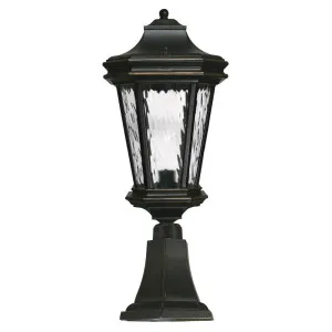 Tilburn Large Outdoor Pillar Mount, Antique Bronze by Lighting Inspirations, a Lamps for sale on Style Sourcebook