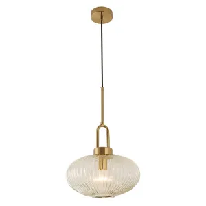 Cape Pendant, Black Cord Satin Brass by Lighting Inspirations, a Fixed Lights for sale on Style Sourcebook