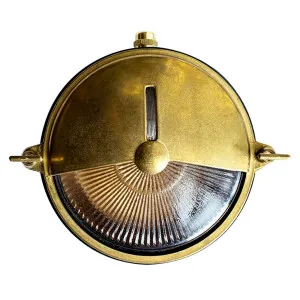 Marina Outdoor Wall Bunker Light, Solid Brass by Lighting Inspirations, a Lamps for sale on Style Sourcebook