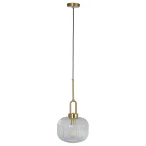 Main Pendant Light Black Cord, Satin Brass by Lighting Inspirations, a Fixed Lights for sale on Style Sourcebook