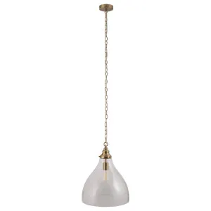 Keys Large Chain Pendant, Satin Brass by Lighting Inspirations, a Fixed Lights for sale on Style Sourcebook