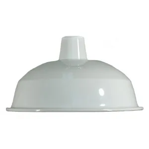 Warehouse 420mm Metal Shade 29mm Hole, White by Lighting Inspirations, a Lamp Shades for sale on Style Sourcebook