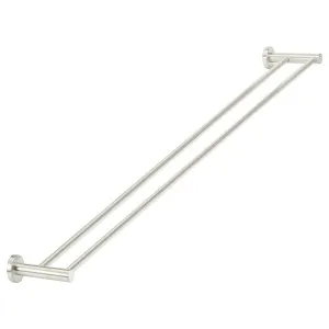 Round Double Towel Rail 900mm, PVD Brushed Nickel by Meir, a Towel Rails for sale on Style Sourcebook