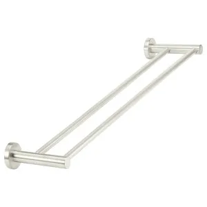 Round Double Towel Rail 600mm, PVD Brushed Nickel by Meir, a Towel Rails for sale on Style Sourcebook