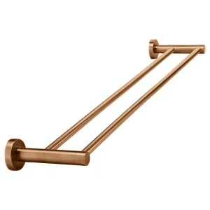 Round Double Towel Rail 600mm, Lustre Bronze by Meir, a Towel Rails for sale on Style Sourcebook