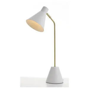 Ambia Table Lamp, Brass Tube & Matte White by Telbix, a Lamps for sale on Style Sourcebook