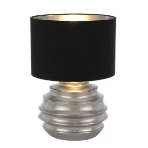 Aras Ceramic Table Lamp, Silver, Black by Telbix, a Lamps for sale on Style Sourcebook