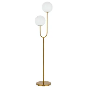 Eterna 2 Floor Lamp, Opal Matte, Antique Gold by Telbix, a Lamps for sale on Style Sourcebook
