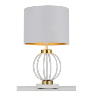 Grada Table Lamp, White, Antique Gold by Telbix, a Lamps for sale on Style Sourcebook