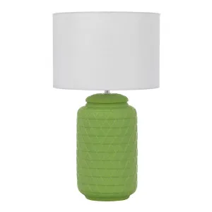 Heshi Ceramic Table Lamp, White, Green by Telbix, a Lamps for sale on Style Sourcebook