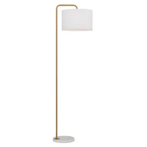 Ingrid Floor Lamp Gold White by Telbix, a Lamps for sale on Style Sourcebook