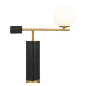 Justina Table Lamp, Black, Antique Gold by Telbix, a Lamps for sale on Style Sourcebook
