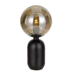 Kade Table Lamp, Black, Smoke Glass by Telbix, a Lamps for sale on Style Sourcebook