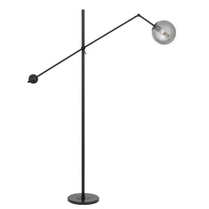 Kemi Floor Lamp, White, Smoke Glass, Black Marble by Telbix, a Lamps for sale on Style Sourcebook