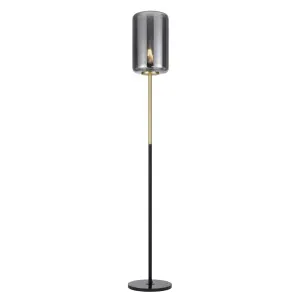 Korova Floor Lamp, White Marble, Brass, Smoke Glass by Telbix, a Lamps for sale on Style Sourcebook