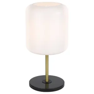 Korova Table Lamp, Black Marble, Black, Brass, Opal Matte by Telbix, a Lamps for sale on Style Sourcebook