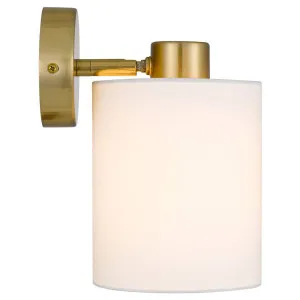 Malone Wall Lamp, White, Antique Gold by Telbix, a Lamps for sale on Style Sourcebook