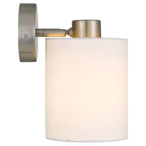 Malone Wall Lamp, White, Nickel by Telbix, a Lamps for sale on Style Sourcebook