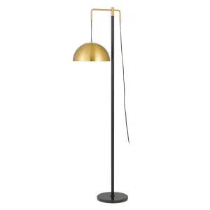 Marthos Floor Lamp, Black, Antique Gold by Telbix, a Lamps for sale on Style Sourcebook