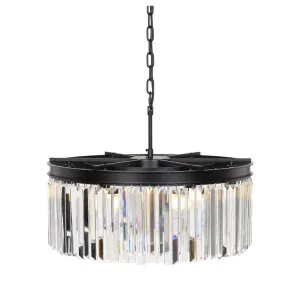 Serene 6 Light Pendant, Black by Telbix, a Chandeliers for sale on Style Sourcebook
