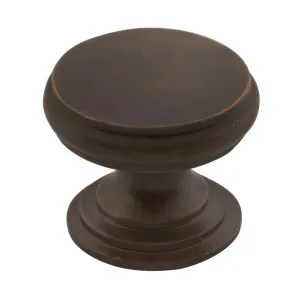 2.5cm Round Flat Cupboard Knob, Antique Brass by Tradco, a Cabinet Hardware for sale on Style Sourcebook